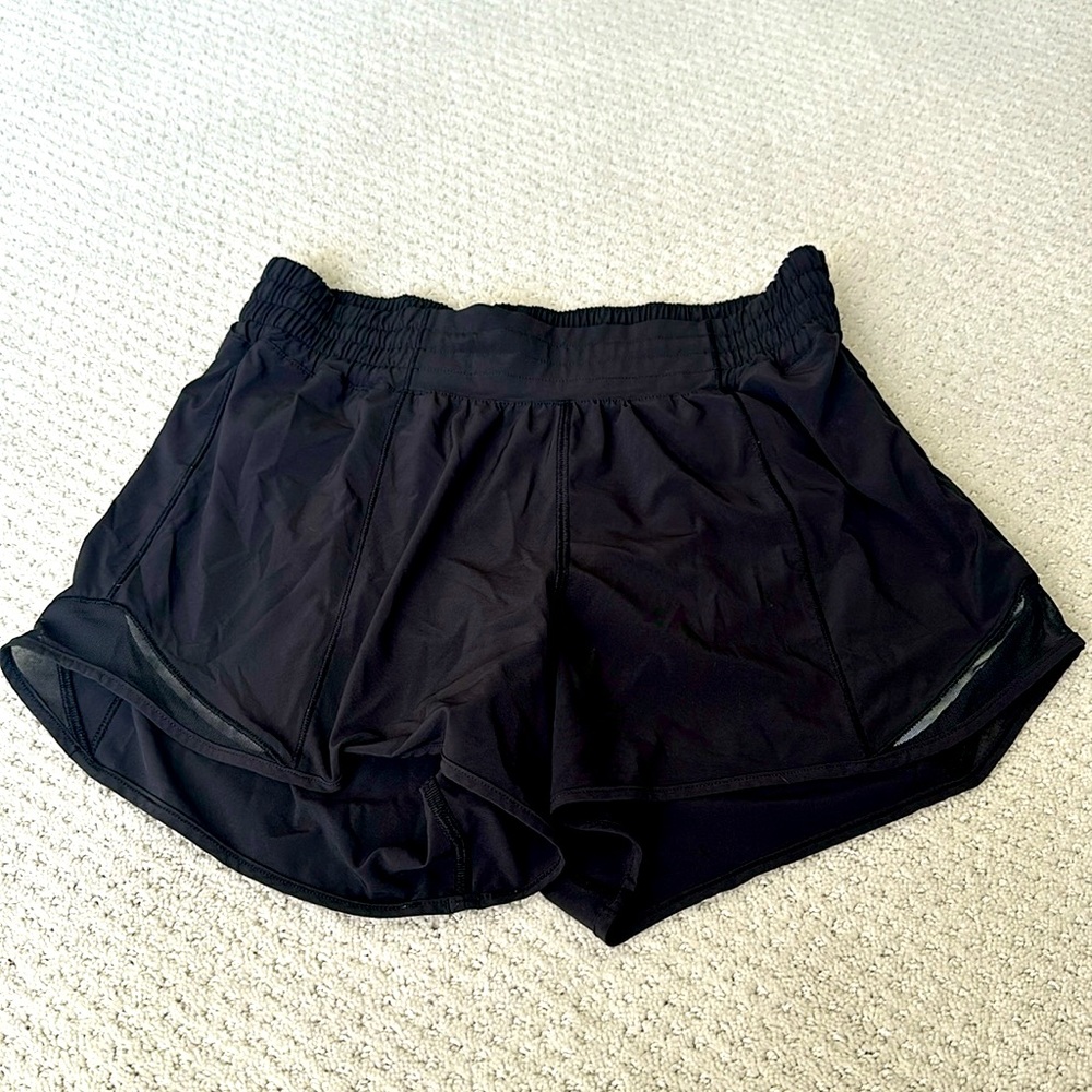 Lululemon Hotty Hot shorts, high rise, lined, 4”, size 8